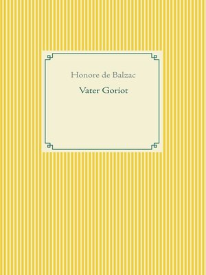 cover image of Vater Goriot